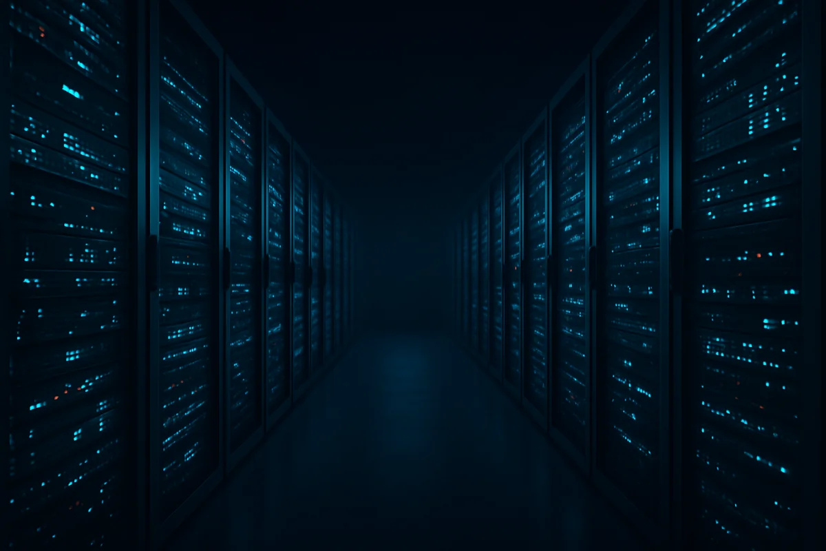 Дата-центр AWS с рядами серверов — инфраструктура для ИИ-чипов Amazon Trainium