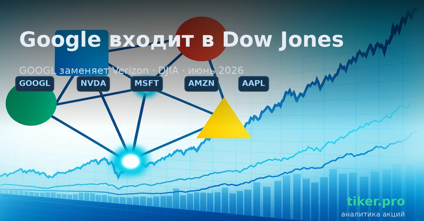 Google входит в Dow Jones: Alphabet заменит Verizon и усилит ИИ-экспозицию индекса