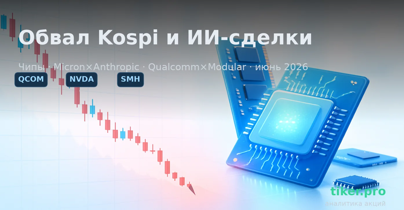 Обвал Kospi на ИИ-страхах, Micron вложился в Anthropic, Qualcomm берёт Modular: что с чипами