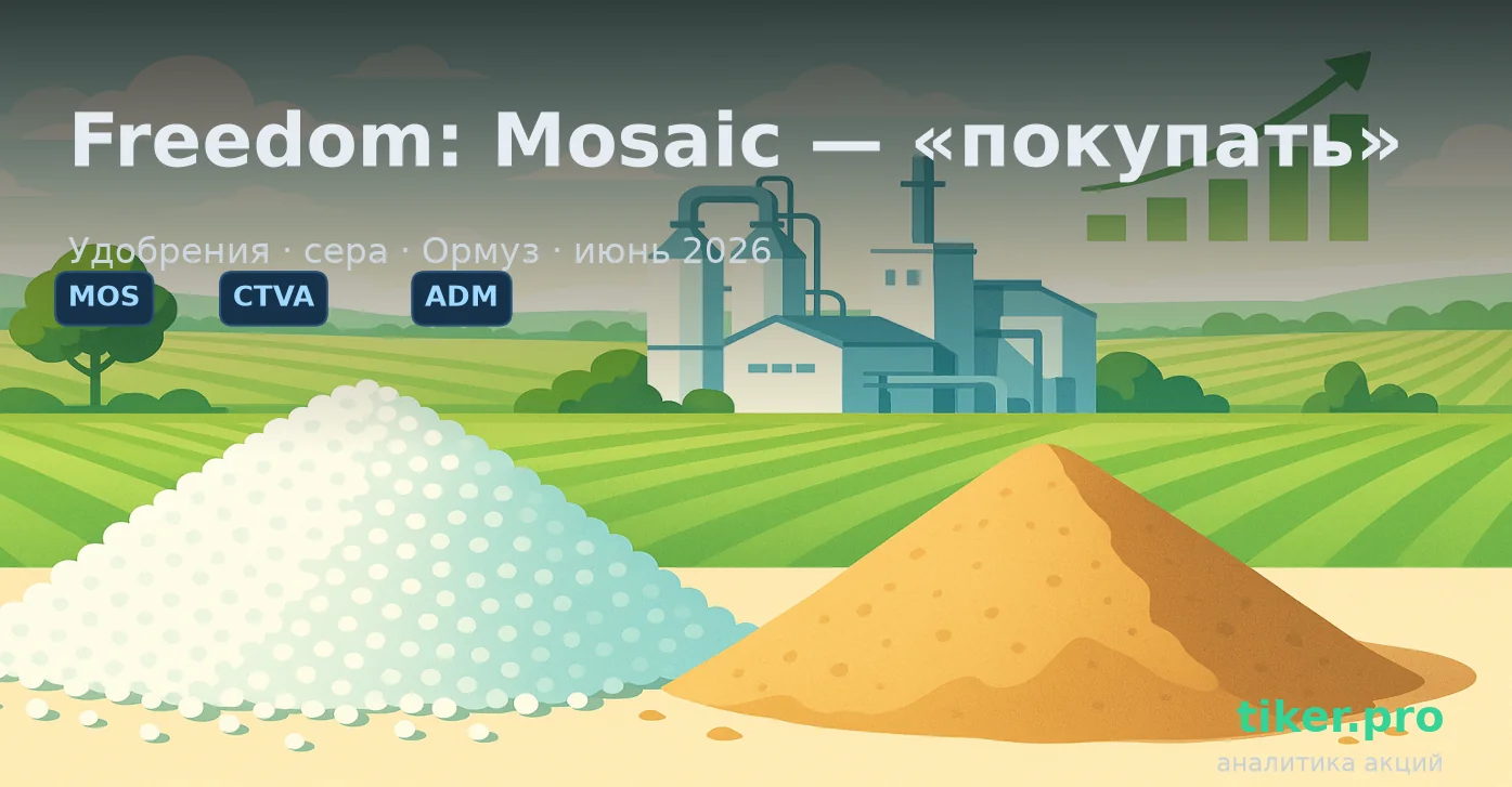 Freedom развернул рейтинг Mosaic с «продавать» на «покупать»: при чём тут Ормуз и сера