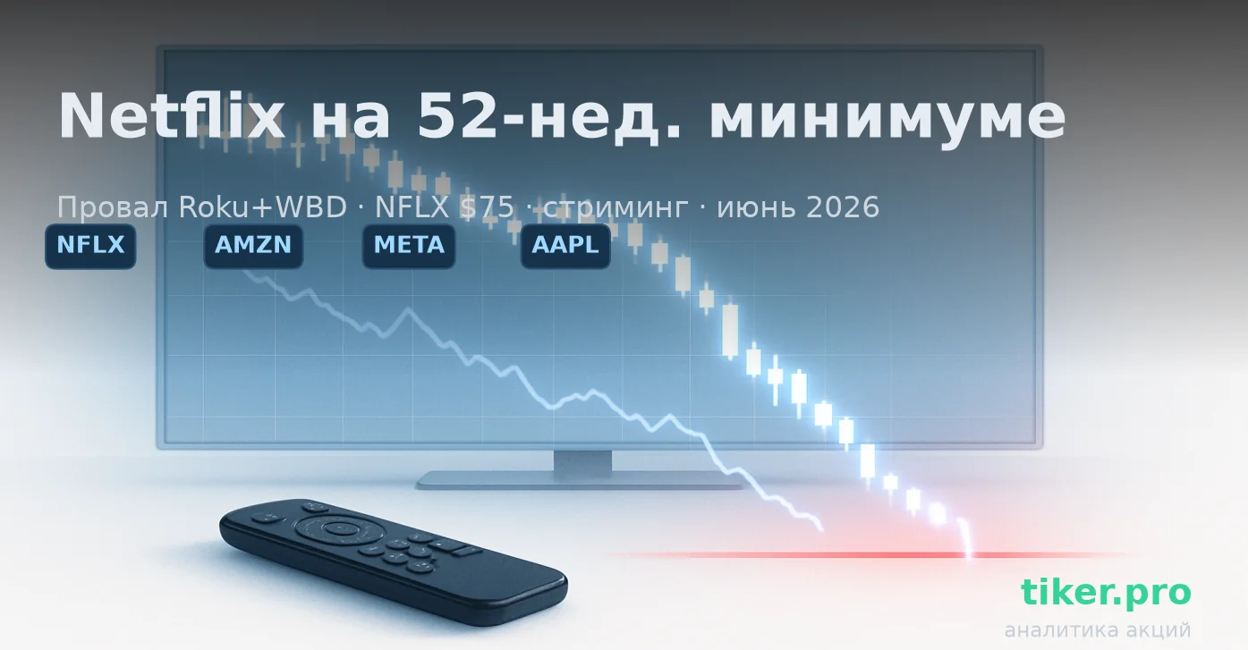 Netflix на 52-недельном минимуме: два провала M&A и путь к восстановлению