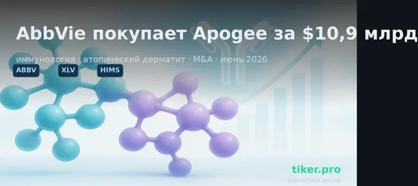 AbbVie покупает Apogee Therapeutics за $10,9 млрд: крупнейшая фармасделка с 2020 года
