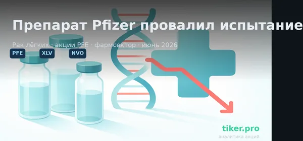 Препарат Pfizer от рака лёгких провалил испытание: что с акциями PFE и фармсектором